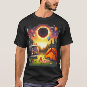 Camiseta Acampamento Solar Eclipse Meu Primeiro Eclipse Sol