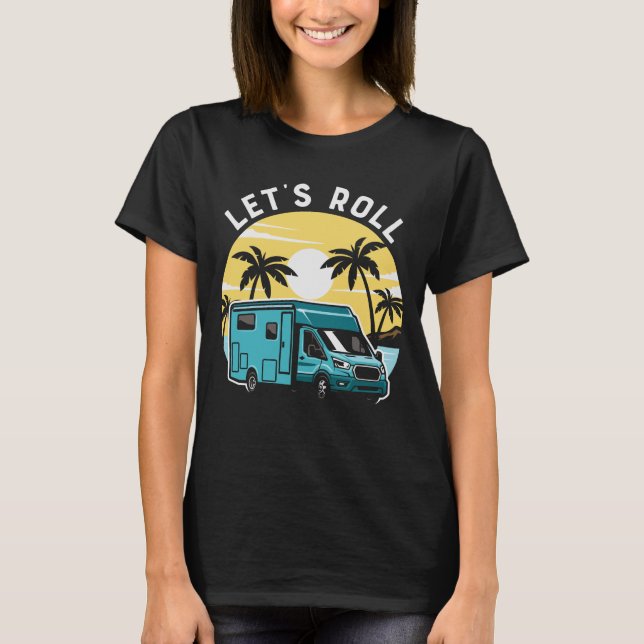 Camiseta Acampamento Sunset do Roll do vamos (Frente)