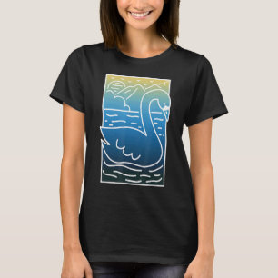 Camiseta Acampamento Swan De Volta À Natureza No Exterior