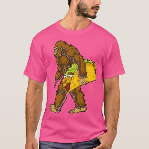 Camiseta Acampamento Taco Funny de Carregando Sasquatch Pé