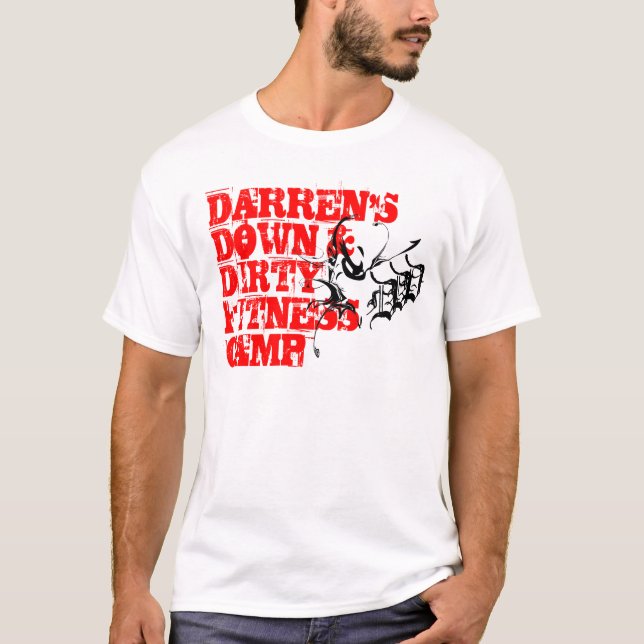 Camiseta Acampamento triplo T branco w/Mask de D (Frente)