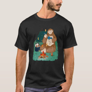 Camiseta acampamento ukulele caminhada preguiçoso Premium