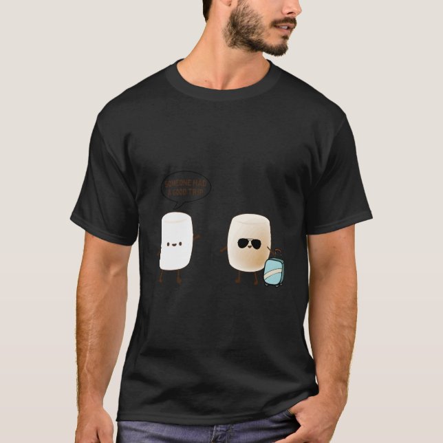 Camiseta Acampamento Viagem do Marshmallow S'More (Frente)