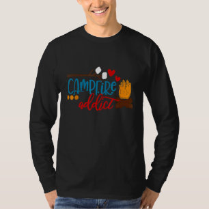 Camiseta Acampamento Viciado em Campinas Cute Smores Campfi