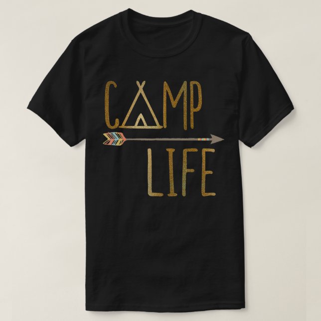 Camiseta Acampamento vitalício do acampamento Summer Gold (Frente do Design)