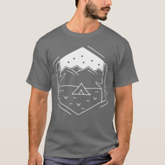 Camiseta Acampando ao pé da montanha menina