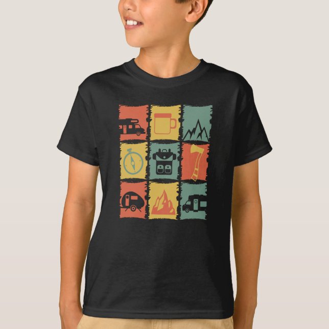 Camiseta Acampando Coisas Grafik para uma Camper (Frente)