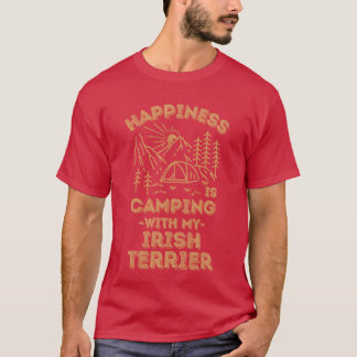 Camiseta Acampando com família irishterrier