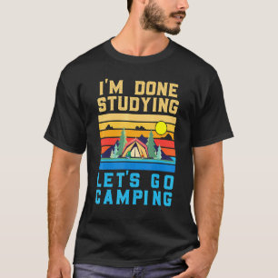 Camiseta Acampante Estudantil Terminei de Estudar Vamos Aca