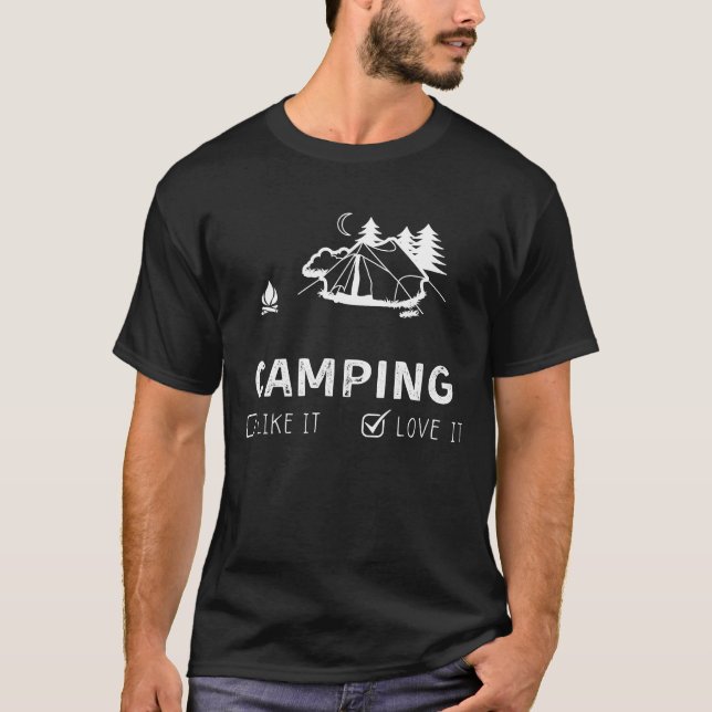 Camiseta Acampar Como Ele Ou Adorá-Lo Engraçado (Frente)
