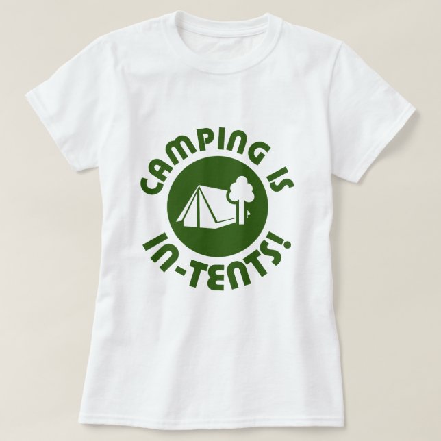 Camiseta acampar é intenções (Frente do Design)