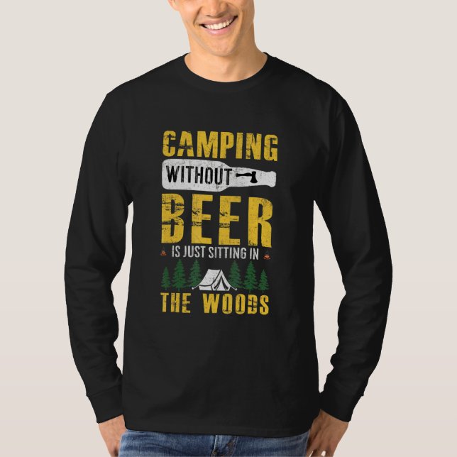 Camiseta Acampar Sem Cerveja É Só Sentar Na Floresta (Frente)