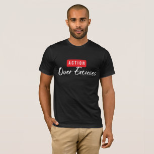 Camiseta Ação Botão Vermelho Ousado Minimalista Motivaciona