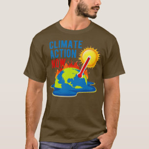 Camiseta Ação Climática Agora Aquecimento Global