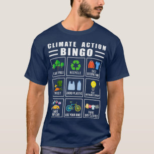 Camiseta Ação Climática Bingo Terra Dia das Alterações Clim
