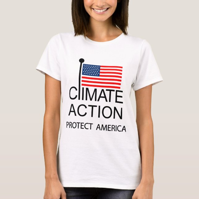 Camiseta Ação Climática Proteger a América (Frente)