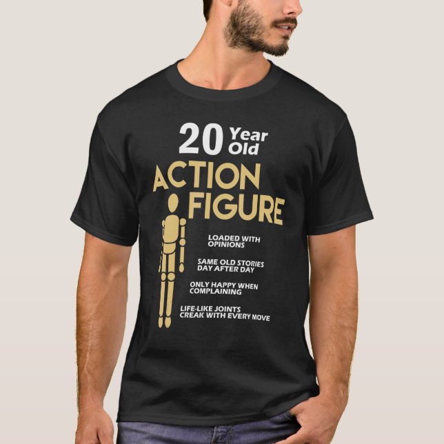 Camiseta Ação de 20 anos Figura 20 Aniversário Anniversa (Frente)