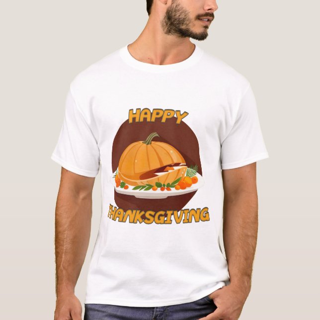 Camiseta ação de agradecimento feliz (Frente)