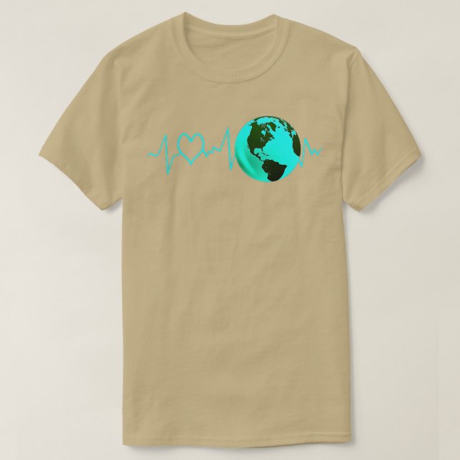 Camiseta Ação de Alterações Climáticas de Pulso do Dia da T (Frente do Design)