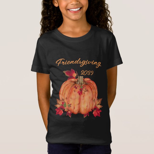 Camiseta Ação de Amizade | Ação de Graças - Autumn Orange P (Frente)
