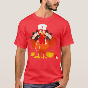 Camiseta Ação De Graças A Turquia Escrupula As Tropas Para 