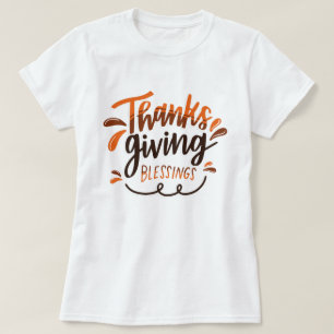 Camiseta Ação de Graças abençoada - Presente no Dia de Ação