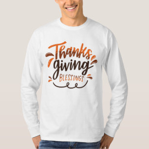 Camiseta Ação de Graças abençoada - Presente no Dia de Ação