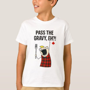 Camiseta Ação De Graças Canadiana Passa A Gravidade Eh?!