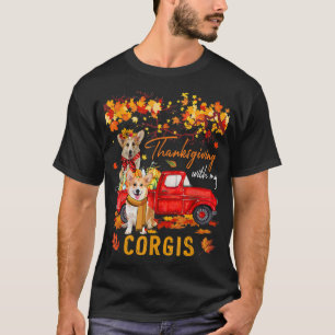 Camiseta Ação De Graças Com Meu Corgis Na Pickup Truck Call