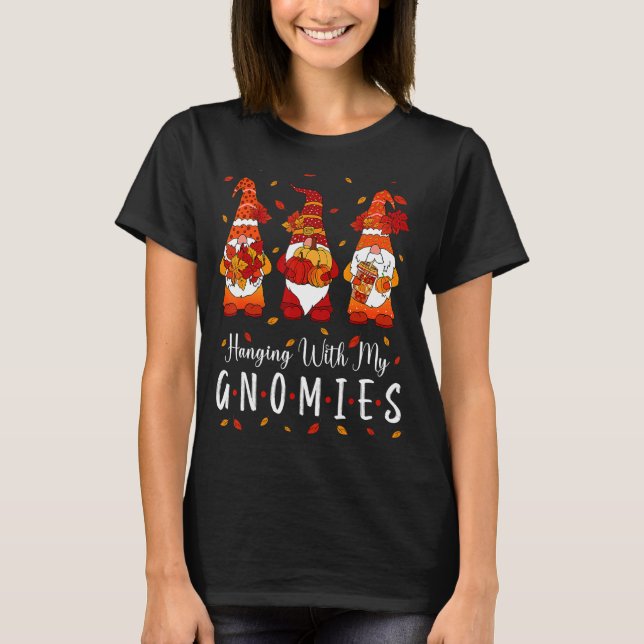Camiseta Ação De Graças Com Meus Gnomos Cai O Gnomo Do Outo (Frente)