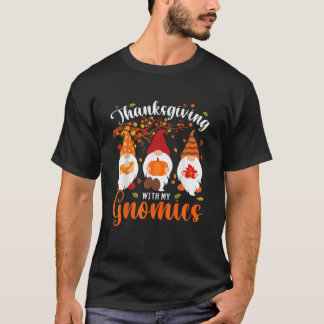 Camiseta Ação De Graças Com Meus Gnomos Engraçados Gnomos D