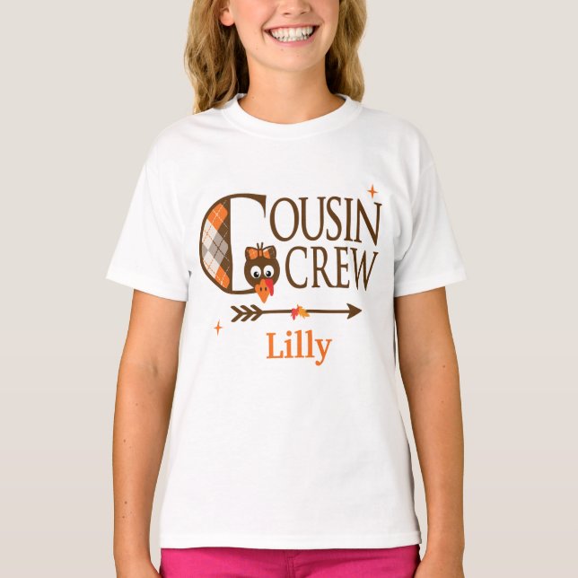 Camiseta Ação de Graças Cousin Crew Shirt Turquia Cousin Sh (Frente)