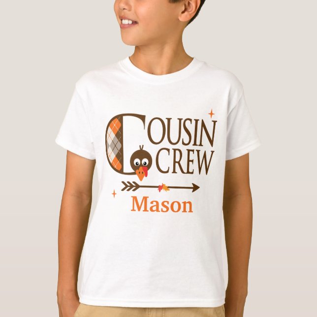 Camiseta Ação de Graças Cousin Crew Shirt Turquia Cousin Sh (Frente)