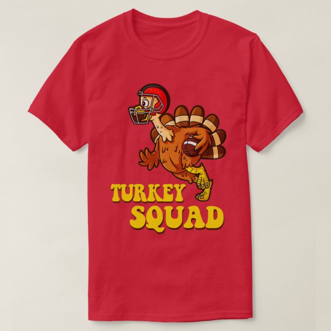 Camiseta Ação de Graças da Turquia Squad (Frente do Design)