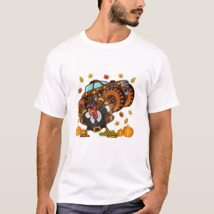 Camiseta Ação de Graças Dabbing Turkey Monster Truck