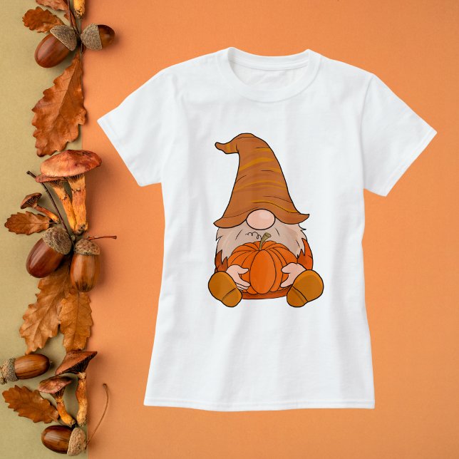Camiseta Ação de Graças de Gnome Pumpkin (Criador carregado)