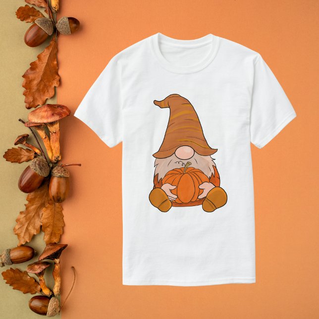 Camiseta Ação de Graças de Gnome Pumpkin (Criador carregado)