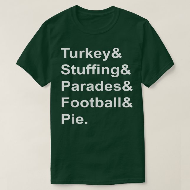 Camiseta Ação de Graças de Pie de Futebol na Turquia (Frente do Design)