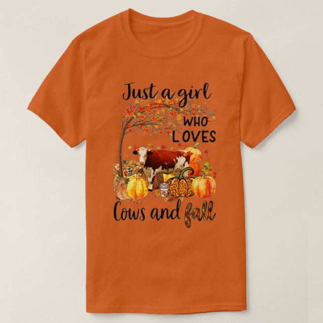 Camiseta Ação De Graças De Vaca - Apenas Uma Menina Que Ama (Frente do Design)