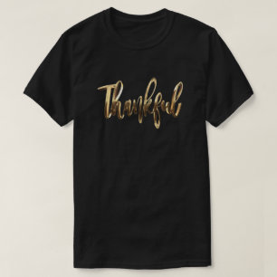 Camiseta Ação de Graças do Elegante Faux Dourado
