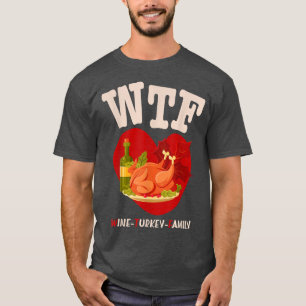 Camiseta Ação de Graças é uma bebida, peru e família