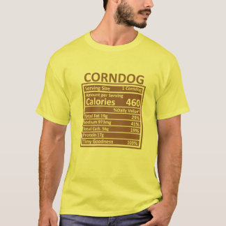 Camiseta Ação de Graças Engraçado Corndog Nutrition Fac