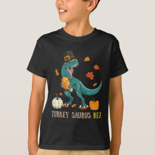 Camiseta Ação de Graças Engraçado do Dinossauro Turco Surus
