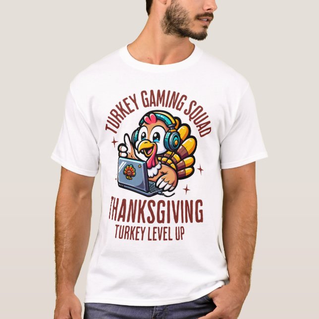 Camiseta Ação de Graças Engraçado no Quadrado de Jogos da T (Frente)