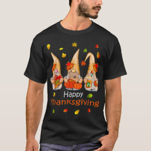 Camiseta Ação de Graças Engraçado para Mulheres Gnomo - Gno
