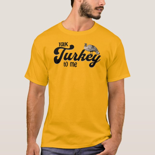Camiseta Ação de Graças Fale com a Turquia (Frente)