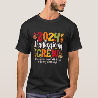 Camiseta Ação de Graças Familiar 2024 - Tripulação de Ação