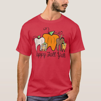 Camiseta Ação de Graças Feliz Queda Vós Dentistas Dentários