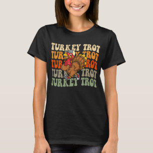Camiseta Ação de Graças Groovy Turkey Trot 2023