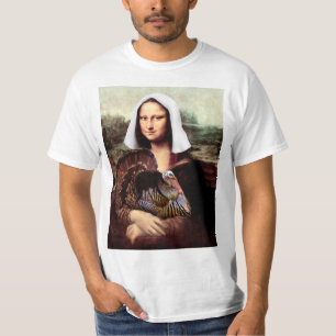 Camiseta Ação de Graças Mona Lisa Pilgrim